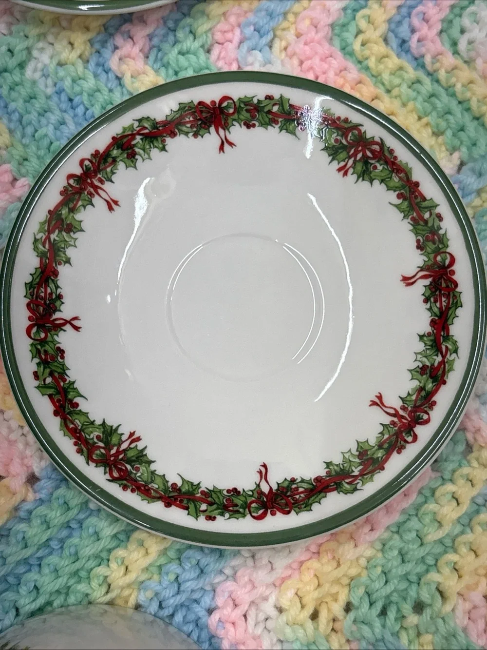 Christopher Radko lot of 8 celebration traditions Christmas tree cups w/ saucers